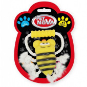 Дентална играчка за кучета PET NOVA - пчеличка на въже, със звук 26 см